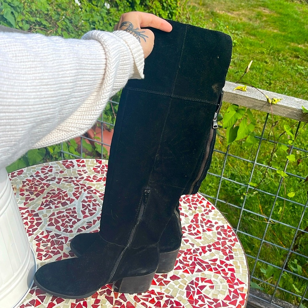 Suede leather over the knee boots. Sz8.5